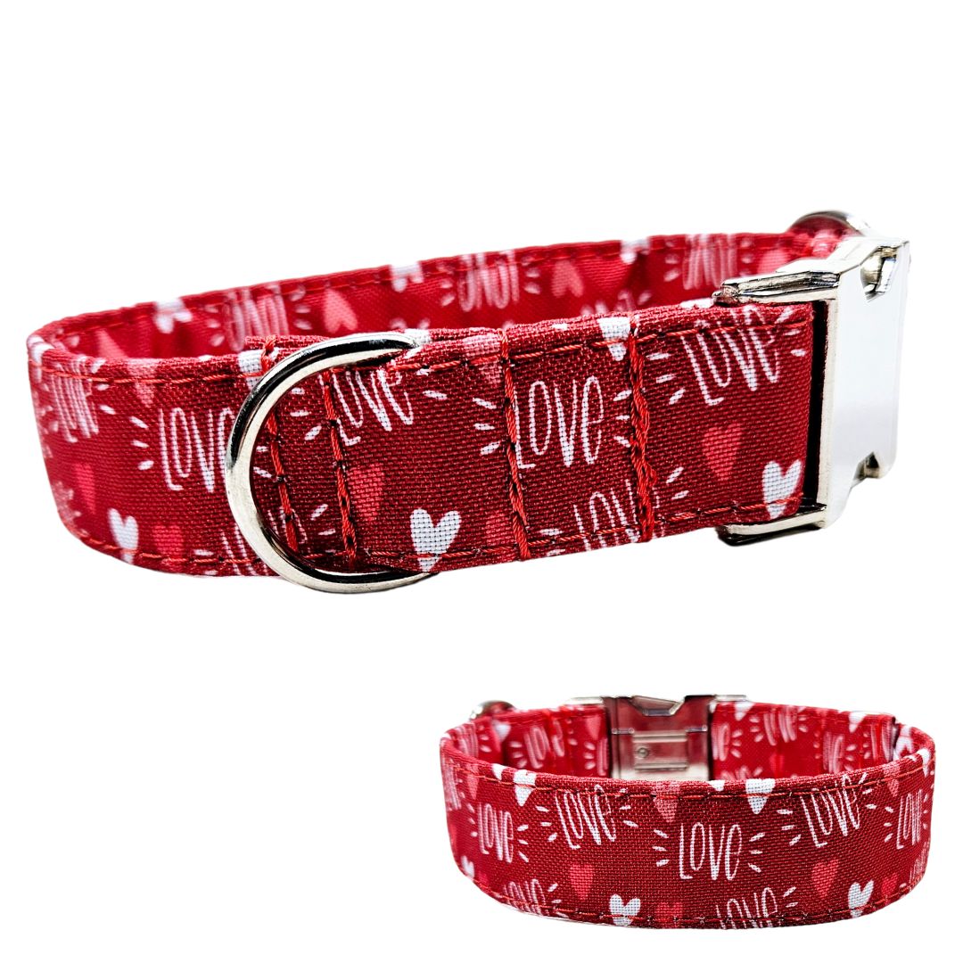 Sofortkauf-Hundehalsband "Outdoor-Herzen-Love" S (28-36 cm)