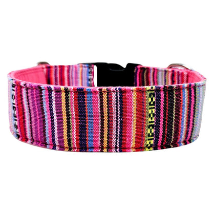 Sofortkauf-Hundehalsband "Mexico-pink" S (28-36 cm)