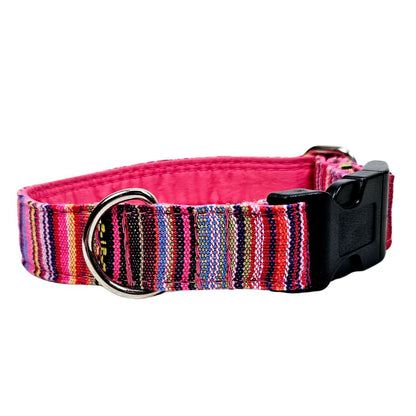 Sofortkauf-Hundehalsband "Mexico-pink" S (28-36 cm)