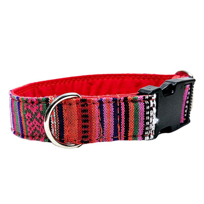 Sofortkauf-Hundehalsband "Mexico-rot" S (28-36 cm)